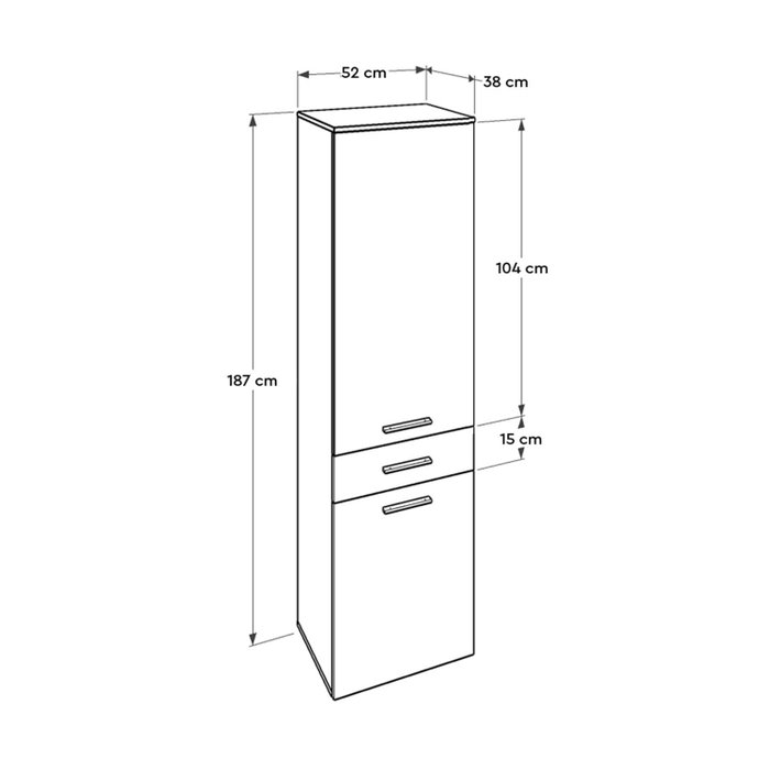 Hanah Home Armario Multiusos Blanco con Estantes y Cajón Adr-621-Pp-1